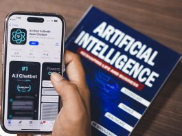 webpage of ai chatbot a prototype ai smith open chatbot is seen on the website of openai on a apple smartphone examples capabilities and limitations are shown