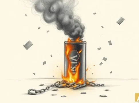 Опасность в укрытии: почему пожарные одеяла не спасают от пожаров литий-ионных б (AI-иллюстрация)