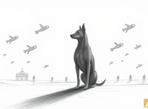 Пост шерифа о задержании нелегальных мигрантов с помощью собаки вызвал бурную ре (AI-иллюстрация)