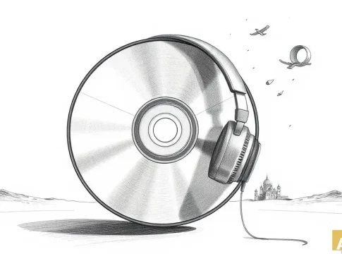 Филип Каплан возвращает эру CD с новинкой DeezHeadphones (AI-иллюстрация)