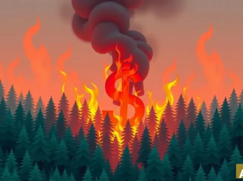 Штраф в $25K не компенсирует ущерб от крупнейшего лесного пожара в Новой Шотланд (AI-иллюстрация)