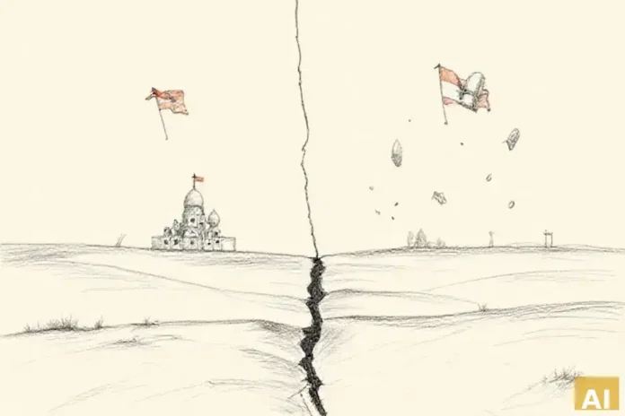 Разделение Газы на зоны контроля Израиля и ХАМАС становится все более вероятным, (AI-иллюстрация)