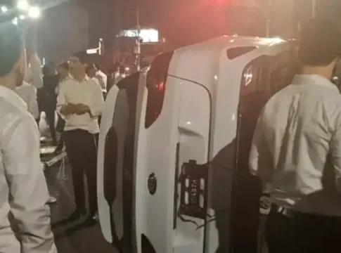 Протест удержал от ареста учащегося ешивы: перевернулась машина военной полиции