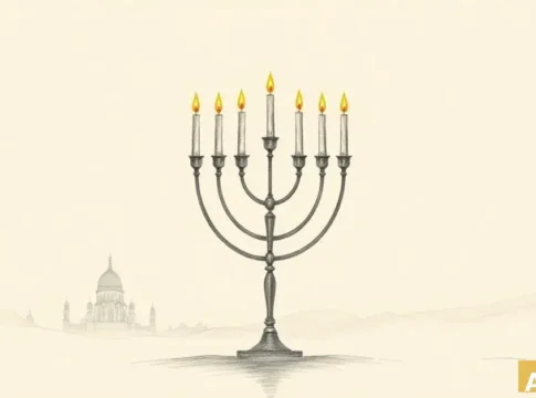 Выбираем ханукальные светильники: от минимализма до ручной работы (AI-иллюстрация)