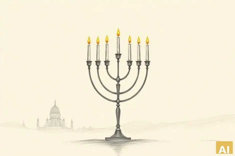 Выбираем ханукальные светильники: от минимализма до ручной работы (AI-иллюстрация)