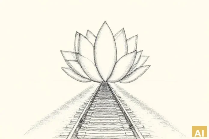 Израильские железные дороги объявляют новый тендер на застройку территории станц (AI-иллюстрация)