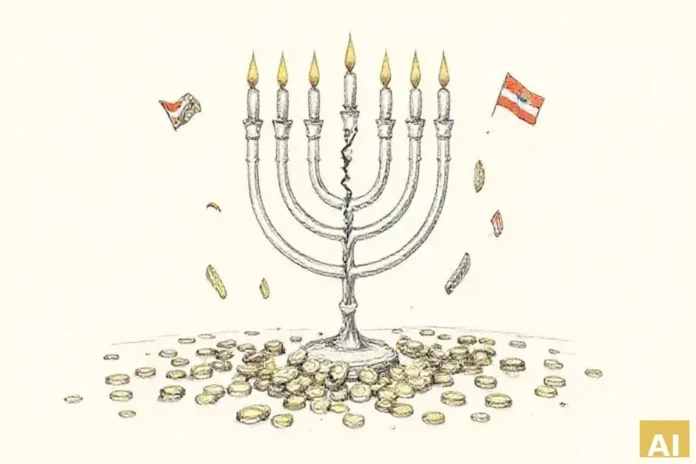 Подозрение: мужчина пять раз проникал в синагогу, похищая еду и деньги из ящика (AI-иллюстрация)