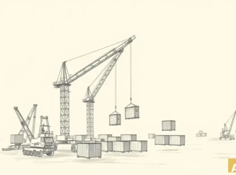 Порт Ашдода внедрил уникальный метод разгрузки вагонов (AI-иллюстрация)