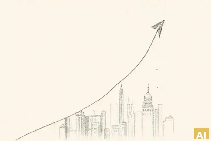 Мощный рывок: Экономика США показала 4.3% роста (AI-иллюстрация)