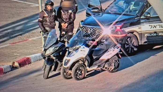 В Тель-Авиве задержан 23-летний угонщик, пытавшийся скрыться на скутере