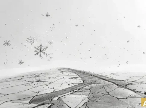 Снежный коллапс в США: сотни машин столкнулись на трассе (AI-иллюстрация)