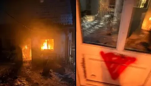 Символ ХАМАС на доме в Германии: 