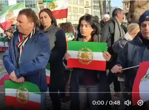 Кельн акция поддержки протестующих в Иране
