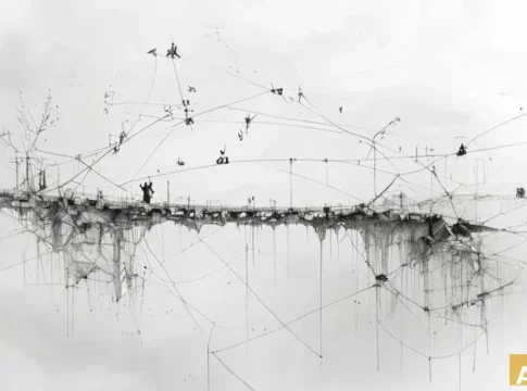 Протесты в Австралии: уличные столкновения перед визитом президента (AI-иллюстрация)