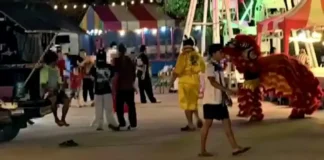 Тайская полиция арестовала опасного преступника в карнавальном костюме (видео)