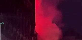 Пожар в Глазго: 60 пожарных тушат здание у вокзала (видео)