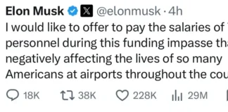 Маск оплатит зарплаты сотрудникам TSA