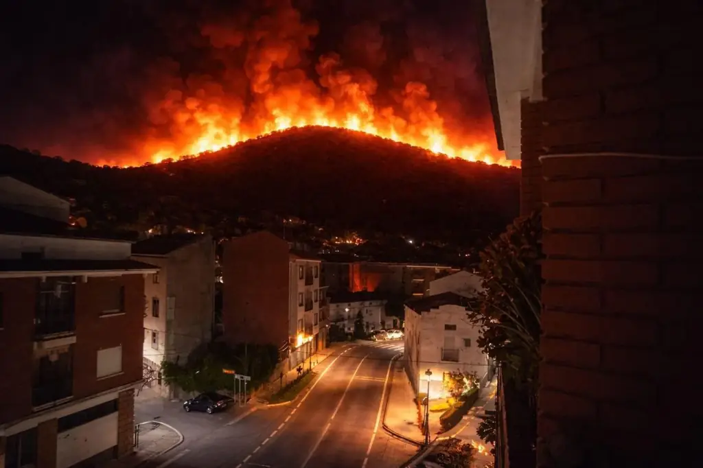 В Испании бушует крупный пожар у Лосар-де-ла-Вера