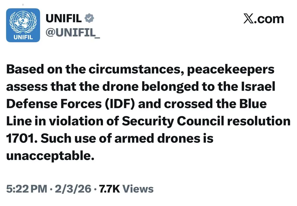 ЮНИФИЛ изменила версию: обстрел уже «неизвестного происхождения»