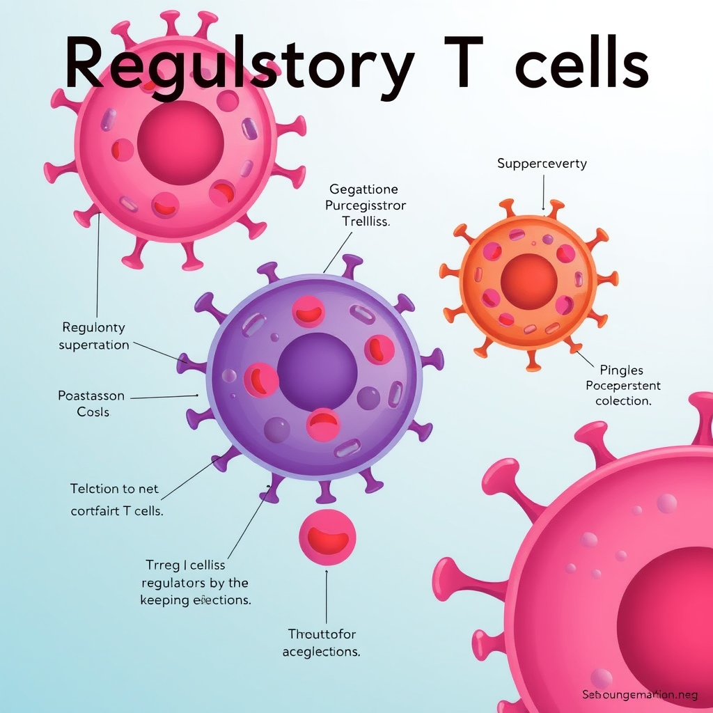 regulatory T cells, suppressor T cells, Treg - схематическое изображение
