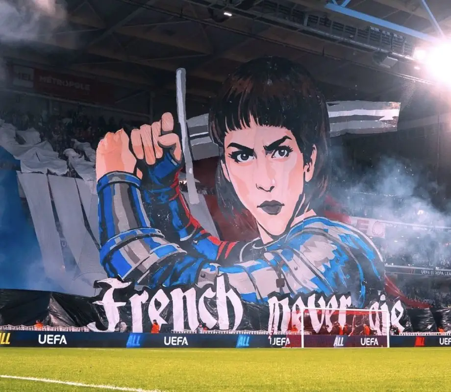УЕФА оштрафовал Лилль за тифо с Жанной д’Арк, но проигнорировал «Свободную Палестину»