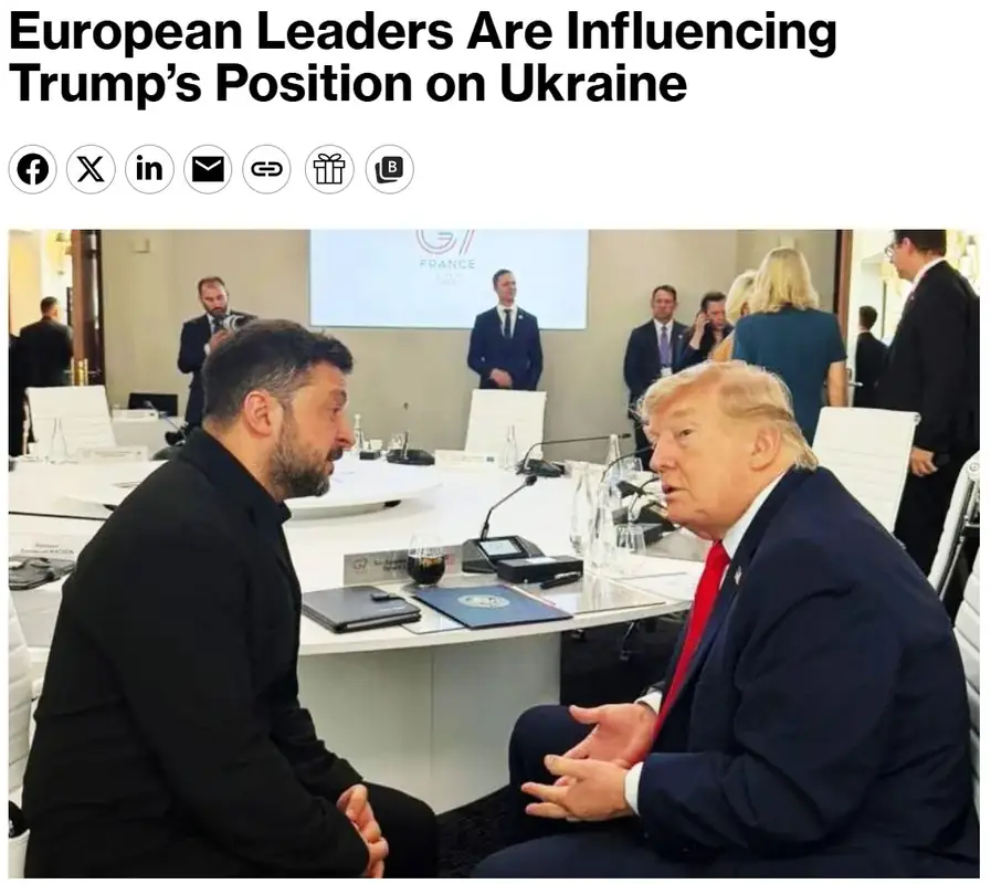 Позиция Трампа по Украине сместилась в сторону поддержки Киева после G7